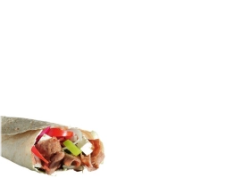 Wrap gevuld met doner, salade en saus